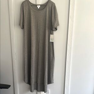 NWT Lularoe gray heathered Carly dress